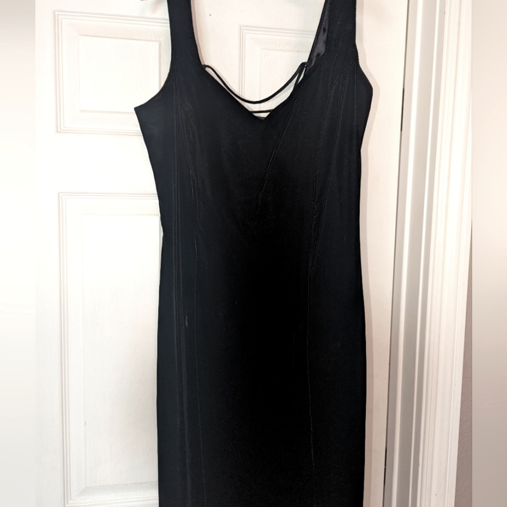 Jessica McClintock black velvet gown 11/12